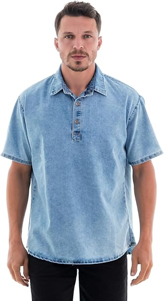 Camisa Jeans Masculina M/C Slim